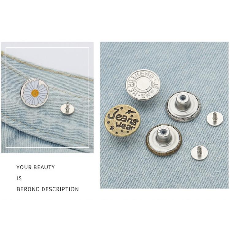 20 ks Knoflíky na zacvaknutí Okamžité knoflíky na džíny pro kalhoty Opakovaně použitelný klip na zúžení džín