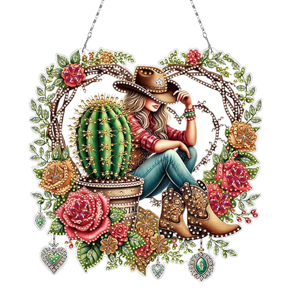 Diamond Painting Ornaments Acrylic Special Shape Mushroom Hut Rhinestone Diamond Art Pendants Diamond Painting Hanging Pendant