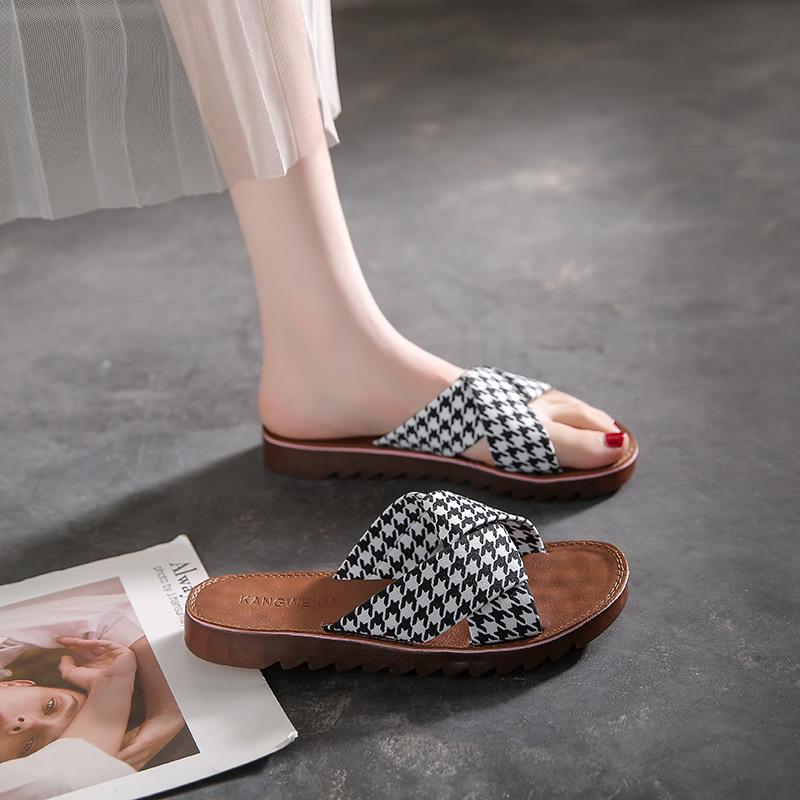 

Beef tendon soft bottom with skirt slippers women s summer fashion outer wear Internet celebrities ins non-slip pregnant women s explosion cool slipp 40