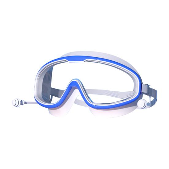 Kids Swim Goggles with Earplug Waterproof No Leakage Anti-Fog UV Protection Clear Lens 3-15 Years Old Children Silicone Goggles Scuba Diving Equipment