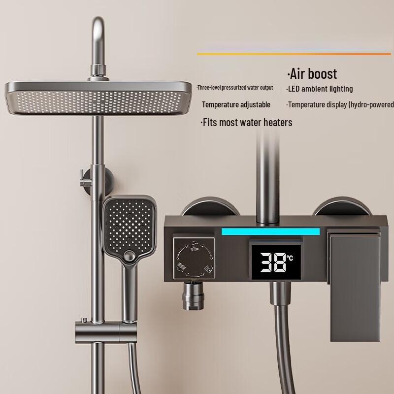 Digital Display Thermostatic Shower Head