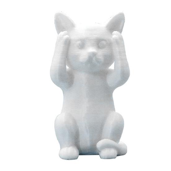 Smart Cat Ornament No See Speak Hear Mini Cat Statue Plastic Animal Sculpture Home Office Desktop Bookshelf Decoration