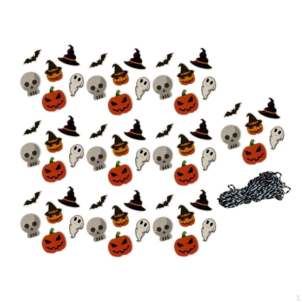 Halloween Paper Ornaments Scary Pumpkin Skull Ghost Decoration for Classroom