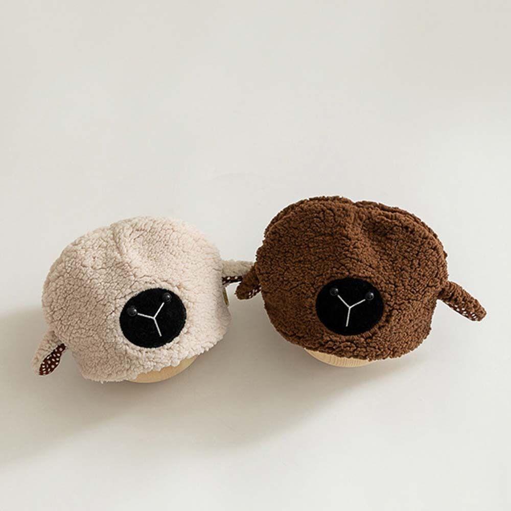 Cloth Accessories Children Lamb Hat Plush Faux Fur Bucket Hat Cute Sheep Hat  Winter& Autumn