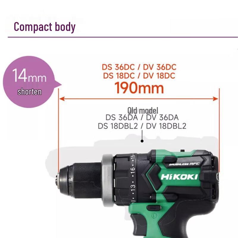 HiKOKI DV18DC Cordless Drill/Driver CN plug (adapter included)