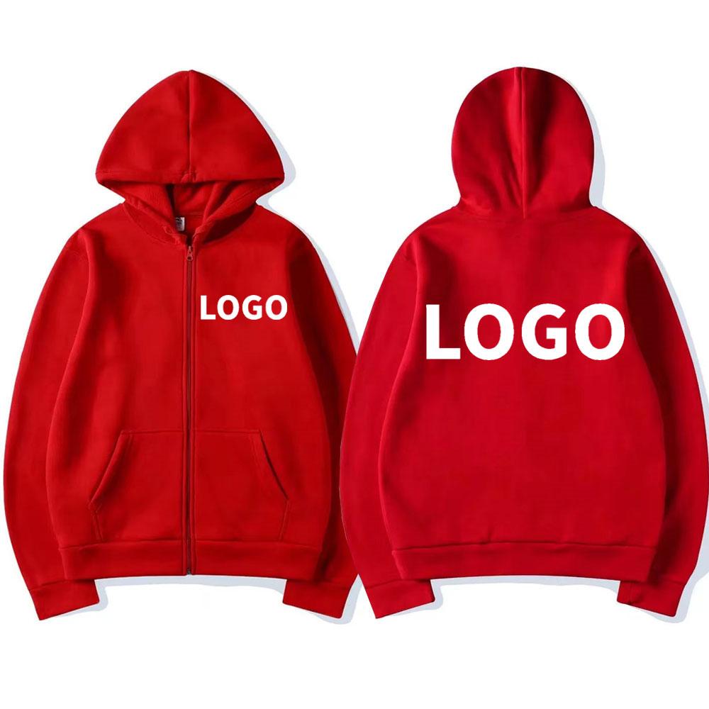 Customization DIY01 Design Graphic Print Zipper Hoodies Men Women Fashion Zip Up Sweatshirts Casual Oversized Pullovers