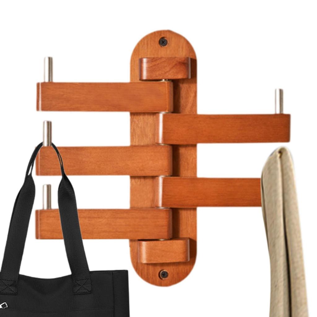 Wall Mounted Coat Hooks Minimalist Wood for Scarves Bag Apartment