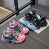 Kids Running Shoes Candy Color Boys Girls Sneakers Hook&loop  New Fashion Versatile Children Running Shoes Casual Dirt-proof