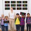 Alphabet Bulletin Board Set Alphabet Poster Chart Number Line for Classroom Wall Decorations Including Numbers 0-9 and Adhesive Dots for Pre School
