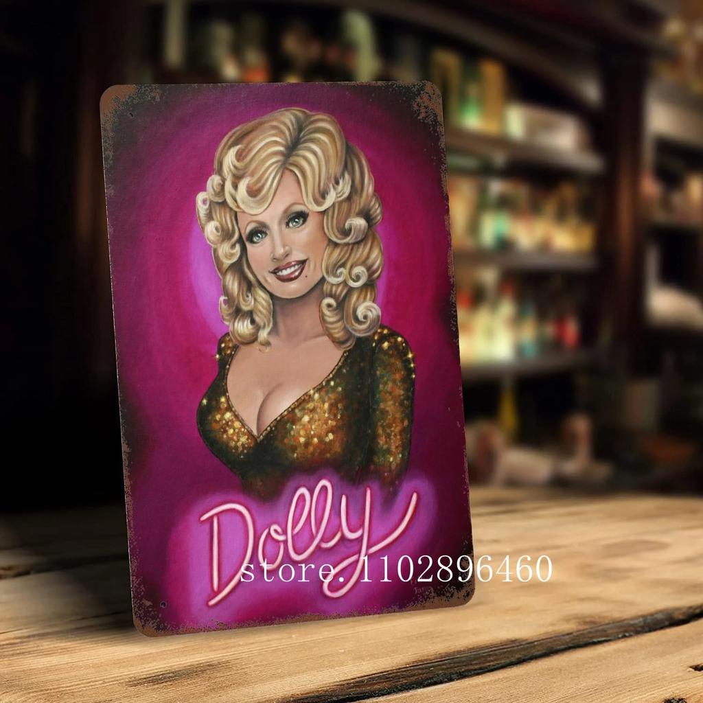 dolly parton  Metal Plaques & Signs wall decor Vintage Tin Signs Captain Metal Poster Decor for Bar Pub Club Wall Decoration
