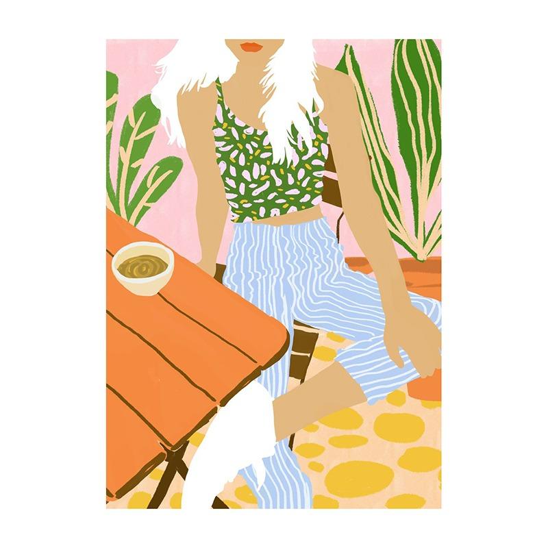 Summer Illustration Canvas Paintings Nature Poster Sweet Morocco Print Wall Art Picture for Living Room Home Decoration