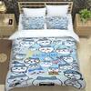 Cartoon Chiikawa Pattern Quilt Cover With Pillowcases 3D Digital Printed Bedding Set Twin Full Queen King Christmas Gift