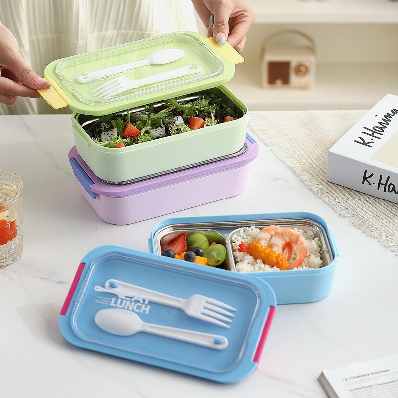Compartment Lunch Box for Students and Office Workers, Portable Bento Box, 304 Stainless Steel Insulated Lunch Container
