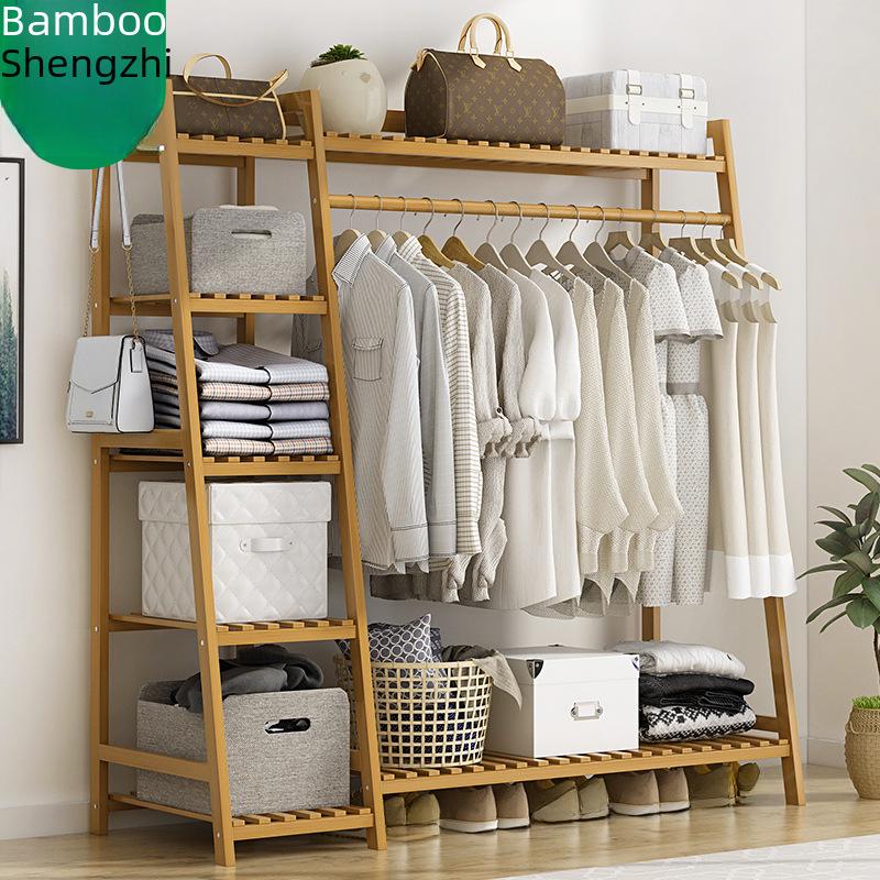 Freestanding Solid Wood Clothes Rack and Hanger