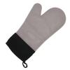 Silicone Oven Mitts Non Slip Kitchen Baking Gloves High Temperature Resistant 2 Fingers Long Gray