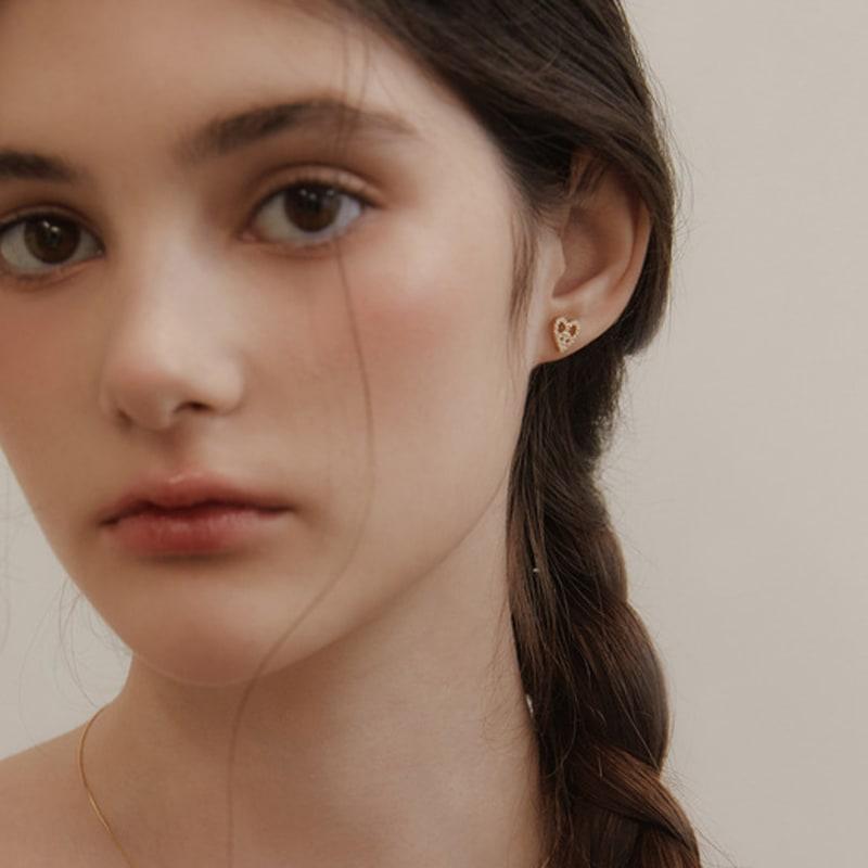 TATIANA (925 Silver) Harmony Heart Earrings EC3136