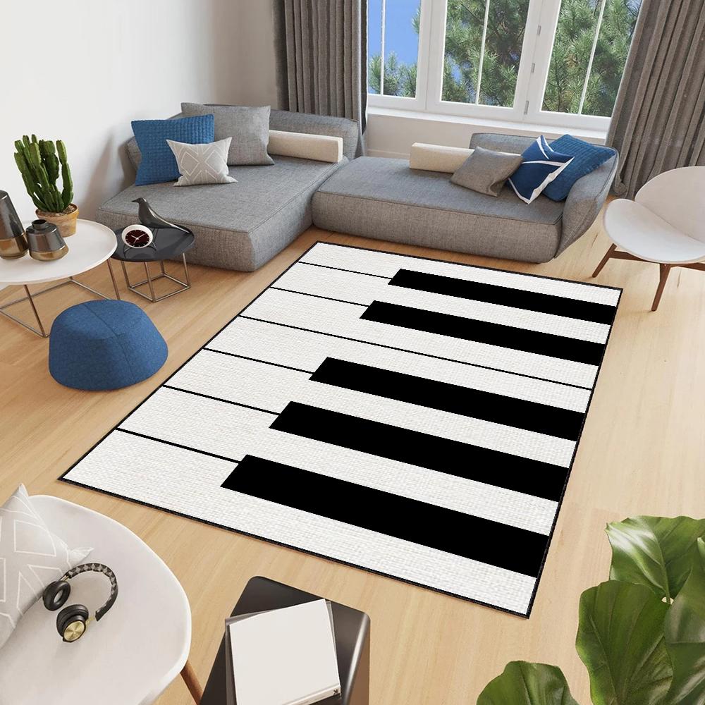 Door Mat Anti-Slip Kitchen Keys Bedroom Handmade Creative Tufted Piano Rug Carpet Living Room Funny Entrance Decoration