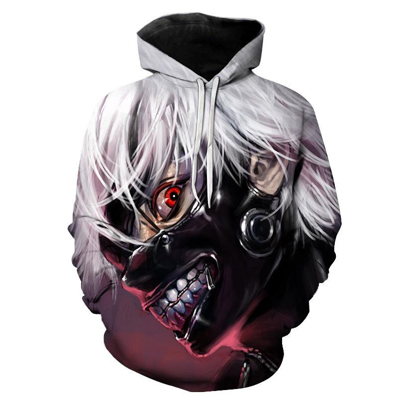 Sweatshirt Tokyo Unisex Ghoul Cosplay Sweater Capuche Sweat Hoodie Pullover
