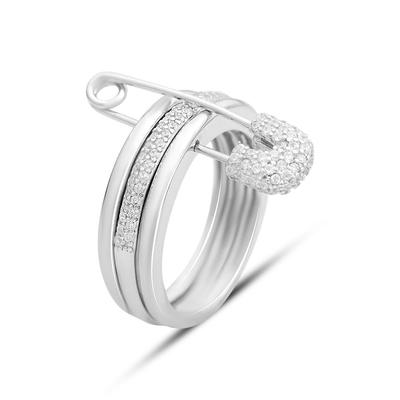 Silver Ring with Cubic Zirconia, Product Weight 5.5 G (2157236)