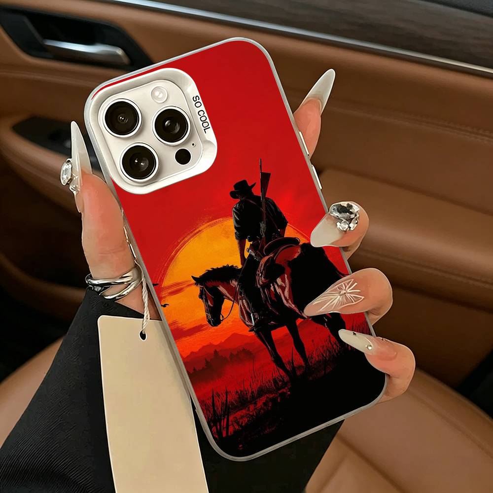 R-Red D-Dead Redemption RDR 2 Phone Case For IPhone 17 Air 16 15 14 13 12 11 Pro Max White Sliver Hard Cover