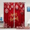 2D Flat Printing  JIT 2pcs   Curtains (Without Rod) FestiveOrnaments Chic Chic Curtain Yarn Curtains Decorations Use for Kitchen