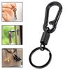 Spring Keychain Anti-lost Climbing Hook Simple Strong Carabiner Shape Key Rings Car Metal Vintage Keychains Travel Outdoor