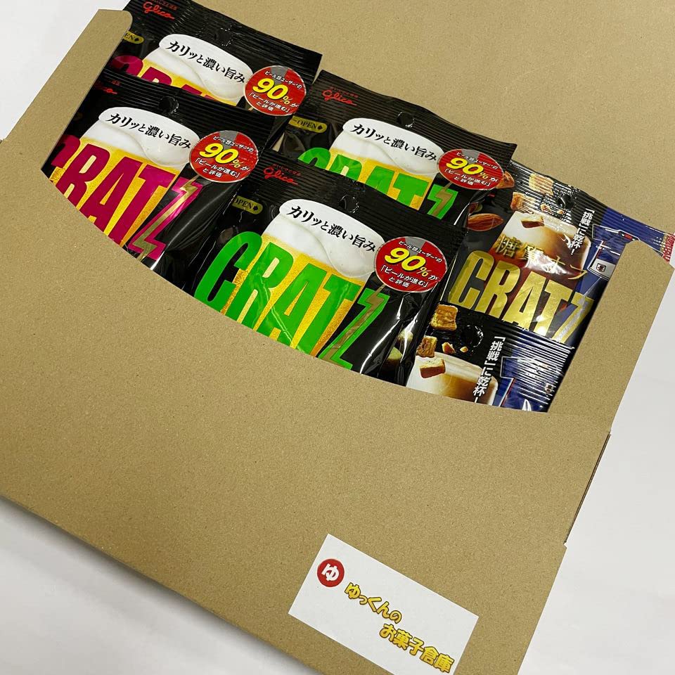 Ezaki Glico Kratts 42g X 6 Bags Set Types X 2 Bags Pepper Kratts Chicken with Black Pepper Sweets (3 Each) Bacon, Edamame, Low-carbohydrate (Yukkun's