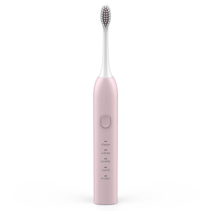 Portable Electric Toothbrush with Soft Bristles, USB Charging, and Hollow Cup Motor