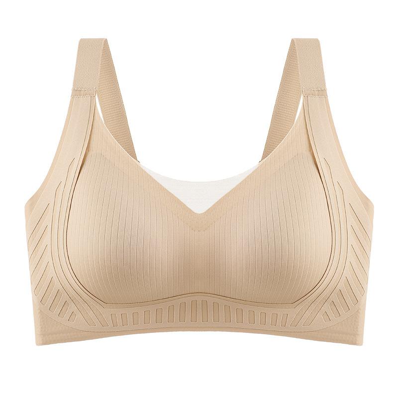 Beautiful Back Bra, Seamless Underwear, Fixed Cup, Back Buckle, Small Chest, Large Chest, Gather and Close the Sub-breasts, Anti-sagging,thin Shoulder