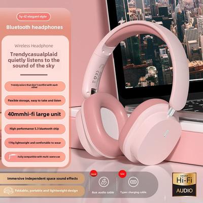 Fone de ouvido Bluetooth sem fio de montagem na cabeça com protetores auriculares confortáveis e longa duração da bateria para música móvel