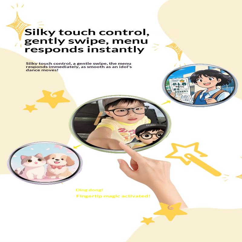 Anime Electronic Display Screen Image And Video Player Display Screen Intelligent Network Badge E-Badge App Control Touchscreen