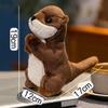 Otter Stuffed Toy Adorable Cartoon Otter Plush Toy Fluffy Soft Stuffed Animal for Christmas