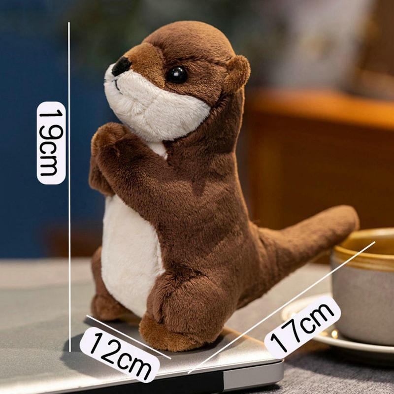 Otter Stuffed Toy Adorable Cartoon Otter Plush Toy Fluffy Soft Stuffed Animal for Christmas