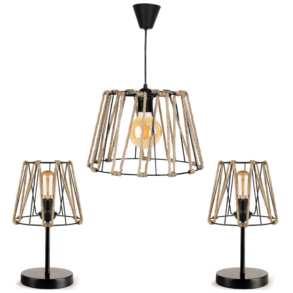 

Authentic Triple Metal Chandelier and Lampshade Set
