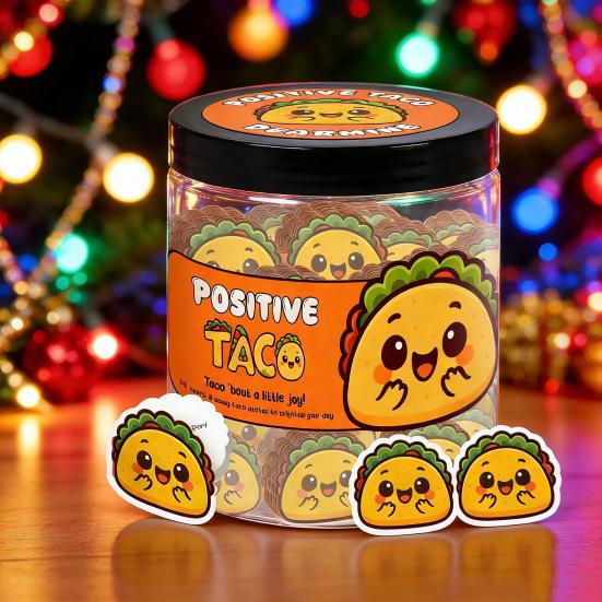 Positive Taco Jar 60 Emotional Support Affirmation Cards Christmas Stocking Stuffers Birthday Gift for Women Men Friends Teens Coworkers Teachers
