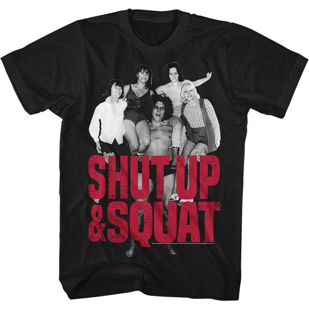 

Черная облегающая футболка унисекс Andre The Giant Shut Up Squat