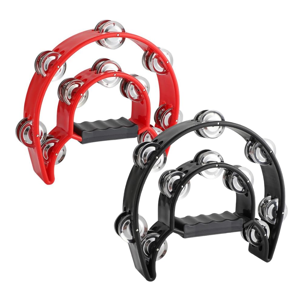 

Шантия Тамбурины, Музыкальные инструменты, Караоке Энерджайзер Перкуссия, Полукруглые, Набор из 2 шт. (Черный Красный)