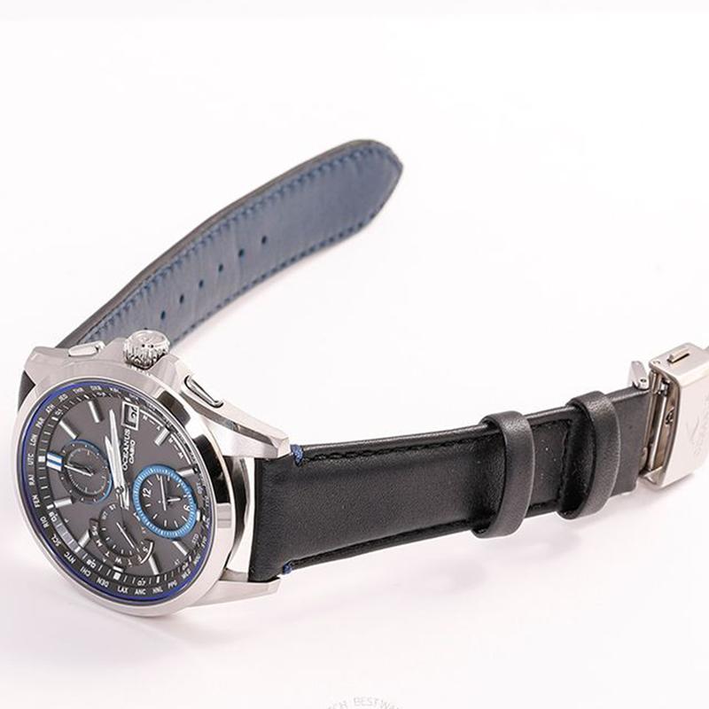 Casio OCEANUS series - disc multi-function pointer classic Poseidon belt photo-kinetic energy wave sapphire mirror solar movement OCW-T2600L-1AJF
