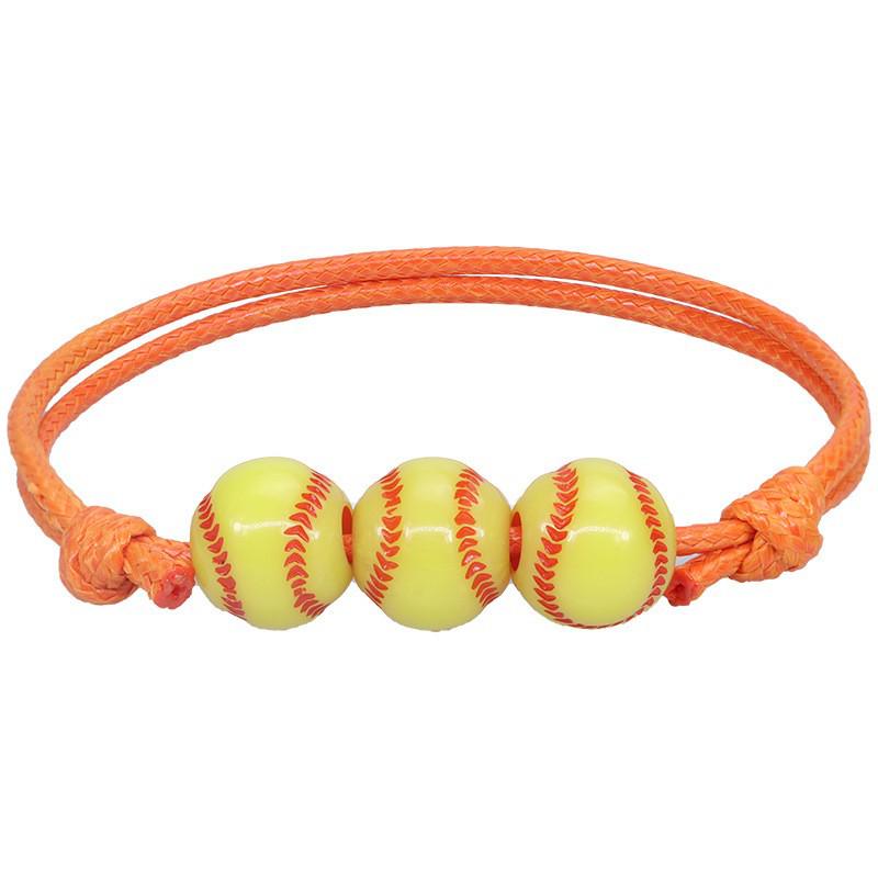 Customized Sports Bracelet - Wax Cord Woven: Basketball, Baseball, Tennis, Rugby, and Football Wristband Jewelry