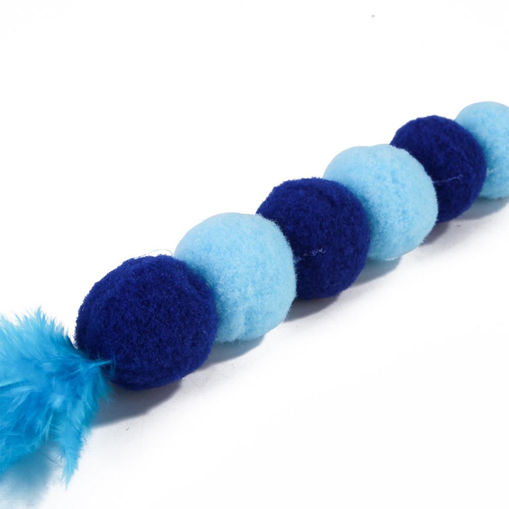  Cat Toy Interactive Toy Soft Feather And Bell Beading Cat Toy