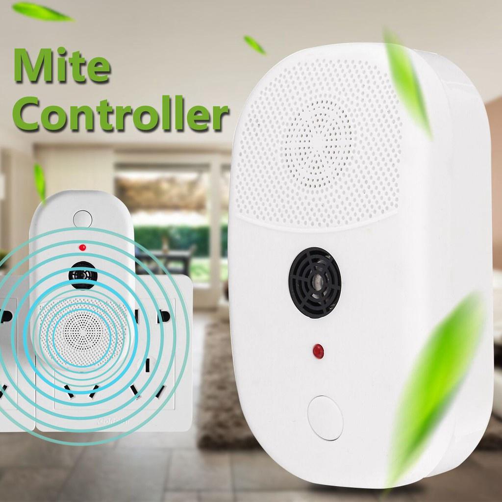1-3W Bed Bug Dust Mite Eliminator Repeller White Mini Electronic Ultrasonic Mite Killer Controller Cleaner
