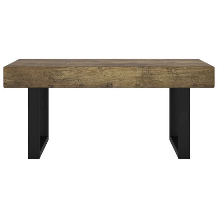 VidaXL Table basse Marron foncé et noir 90x45x40 cm MDF et fer 286100