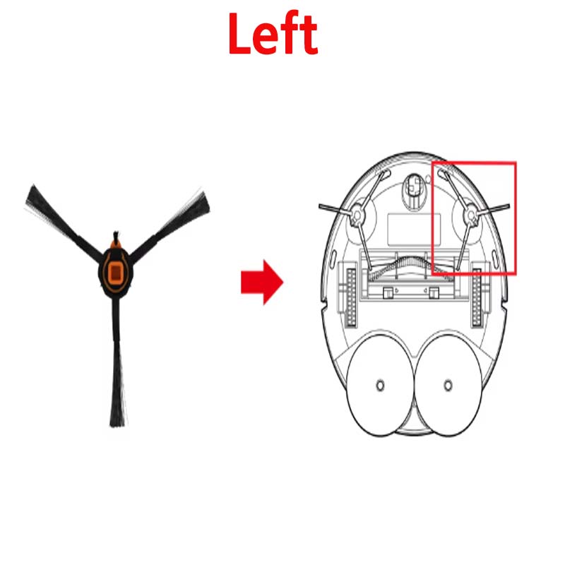 LG Electronics Genuine Brush Parts Code Zero Robo King AI All-in-One(Left&Right BULK )