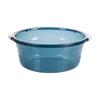 JINGRUIXIANG Thickened Transparent Blue-Gray Wash Basin Set (3 Sizes)