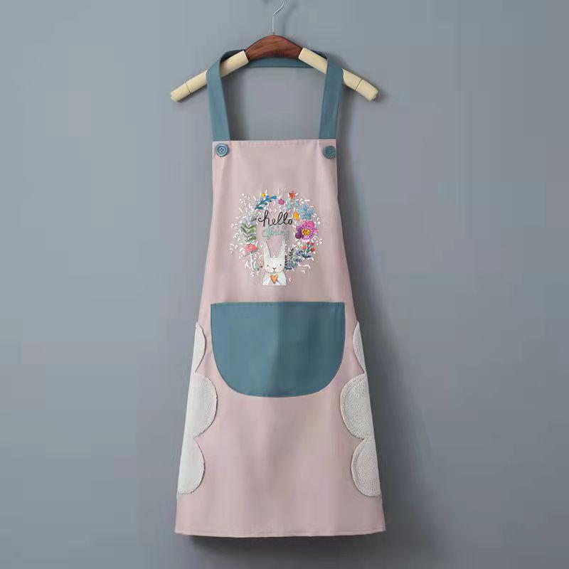 Waterproof Adult Half Apron - Oil-Proof, Dirty-Resistant, Wipable Kitchen Bib