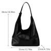 Fashiable Women's Tote Bag Simple Large Capacity PU Shoulder Bag Retro Commuter Armpit Bags