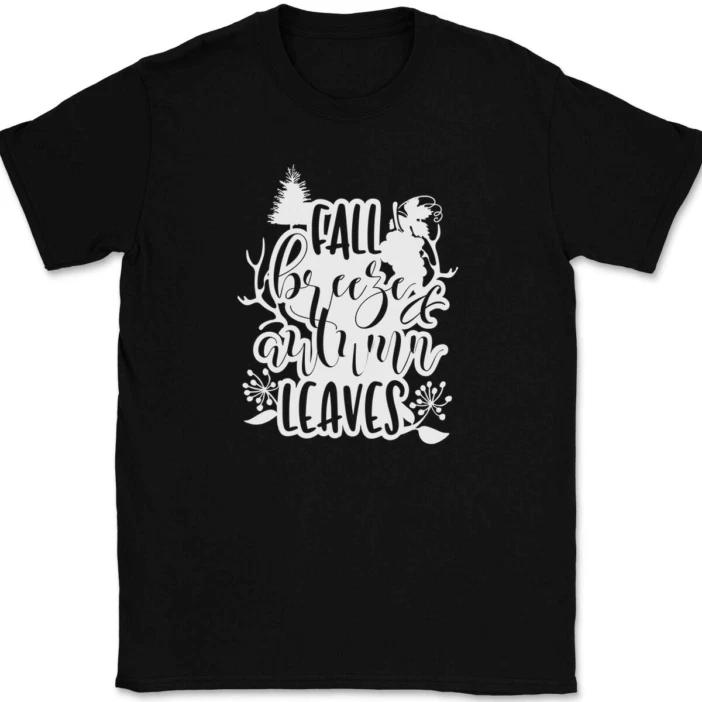 Fall Breeze and Autumn Leaves T-Shirt Thanksgiving Fall Holiday Gift Tee