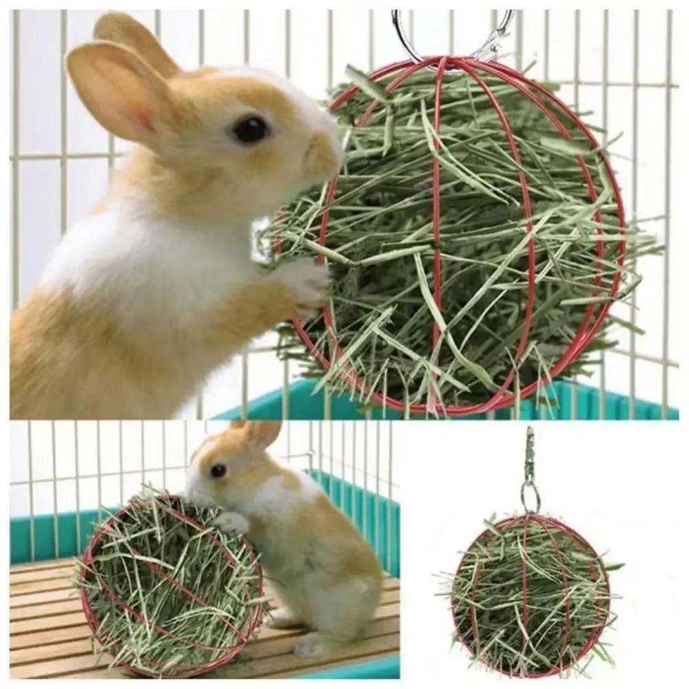 Round Rabbit Grass Feeder Wear-resistant Hay Feeder Ball Suspending Feeder For Small Pets