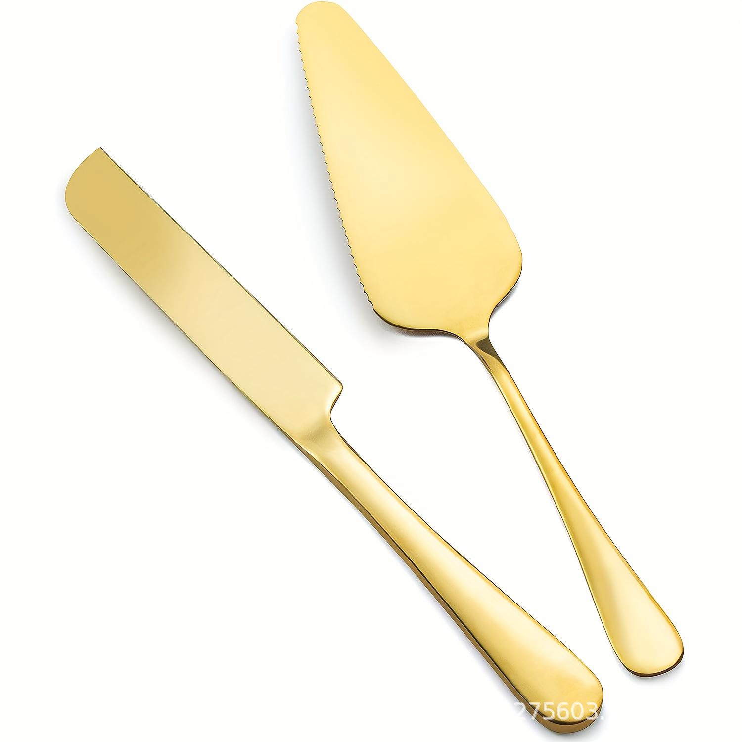 

Набор ножа и лопатки для торта 1010 для выпечки в западном ресторане и отеле Gold Set серебряный/золотой