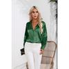 Langermede silkeskjorter Dame Spring Button Up Satin Bluse Sommer Løs kontor Dameoverdeler Blusas Casual Shirt 26105